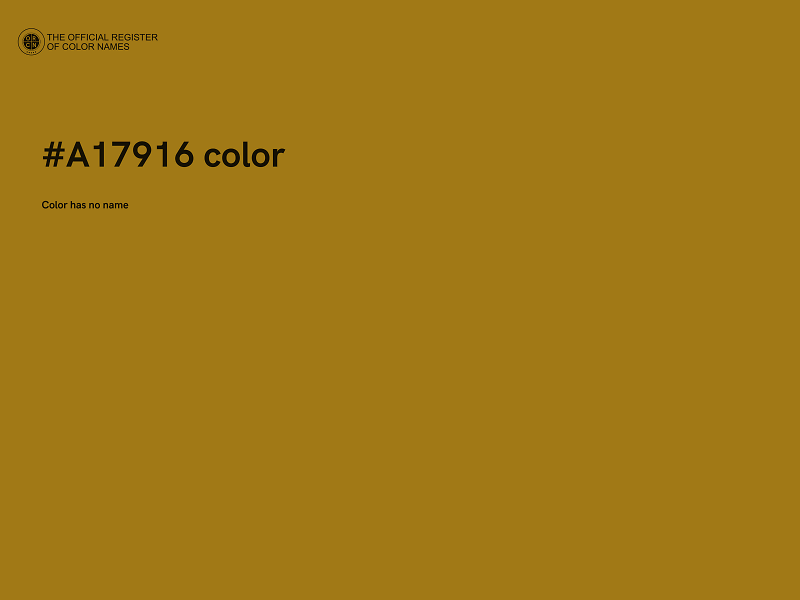 #A17916 color image