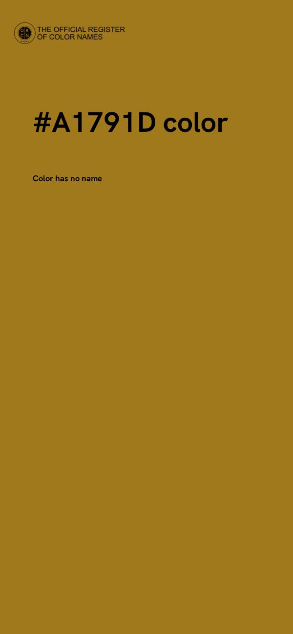 #A1791D color image