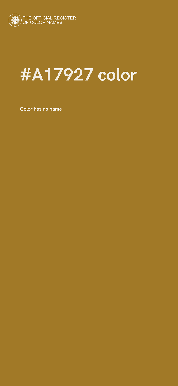 #A17927 color image