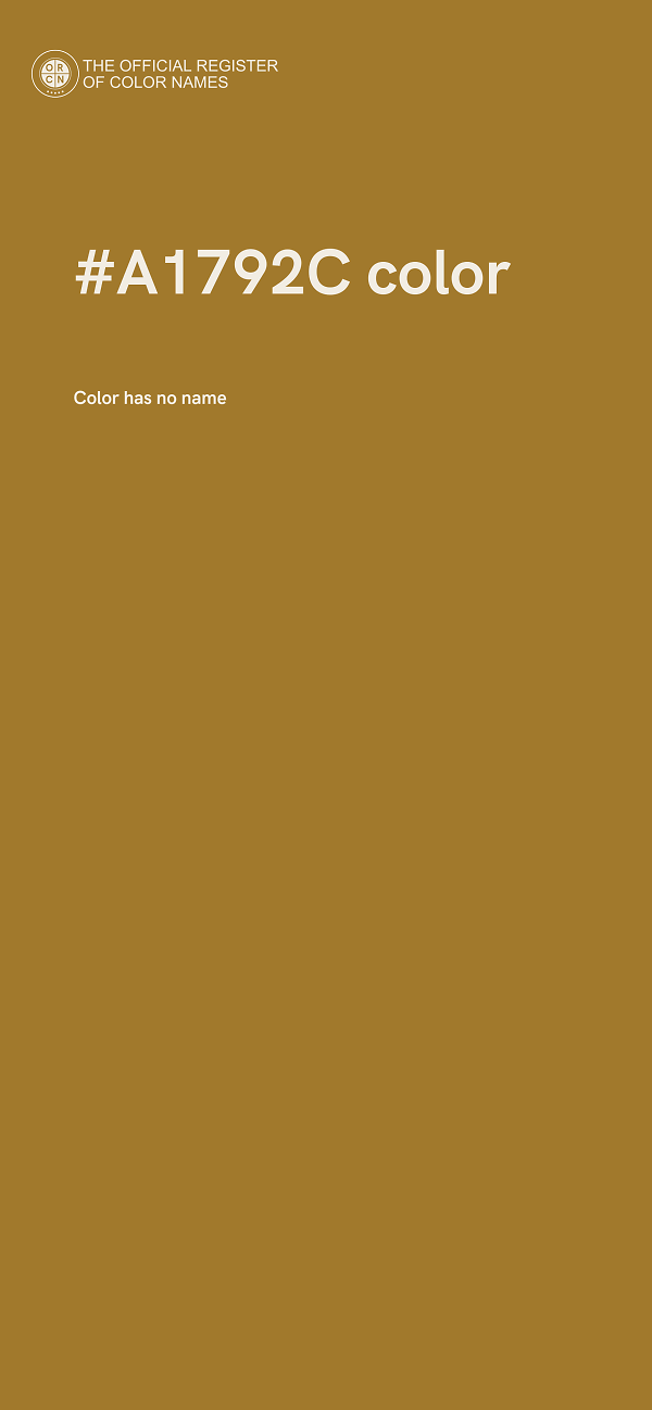 #A1792C color image