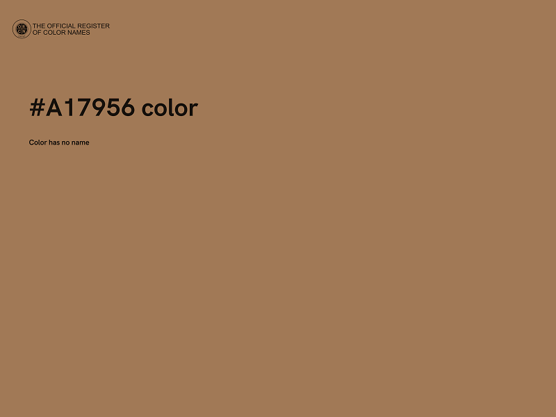 #A17956 color image