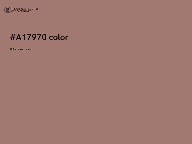 #A17970 color image