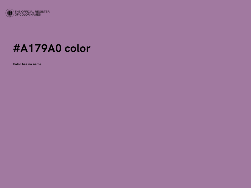 #A179A0 color image