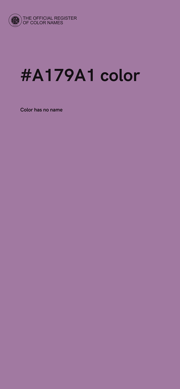 #A179A1 color image