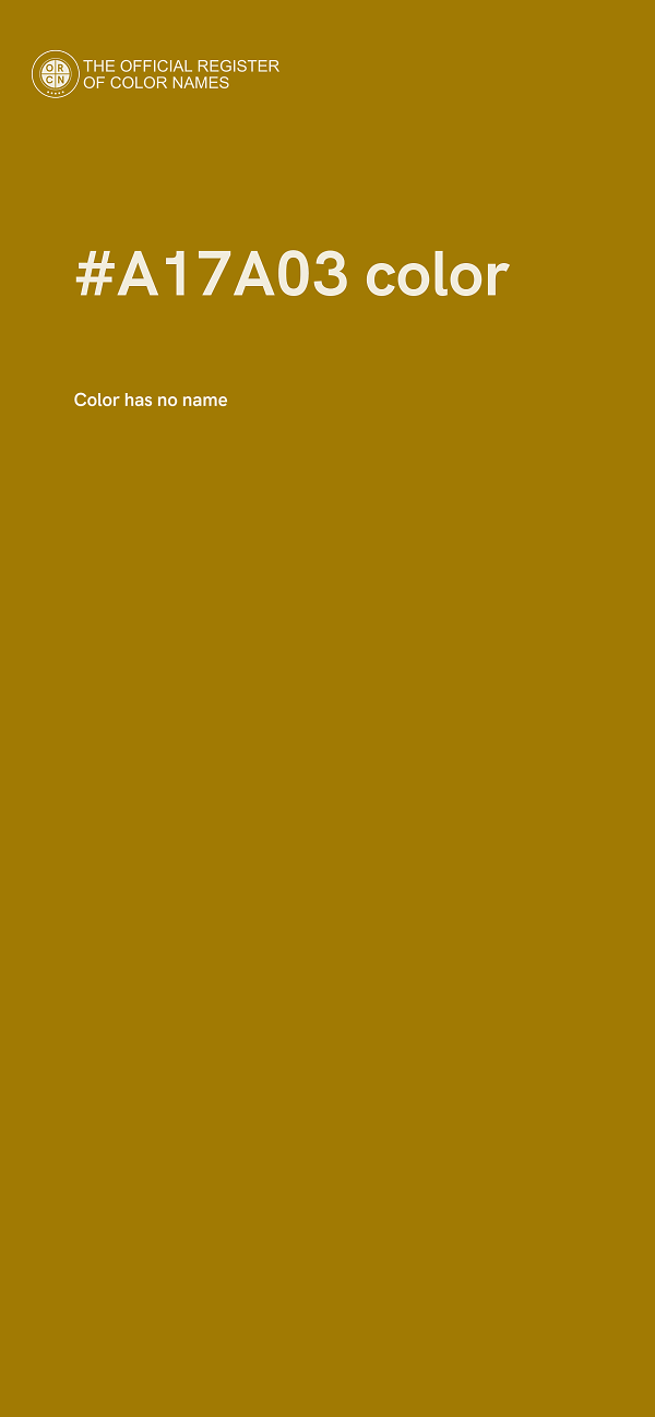 #A17A03 color image