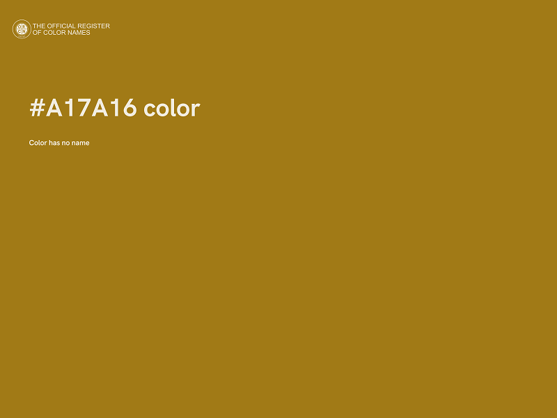 #A17A16 color image