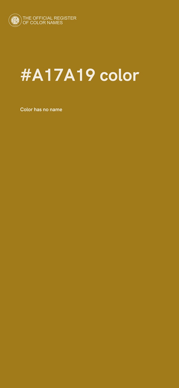 #A17A19 color image