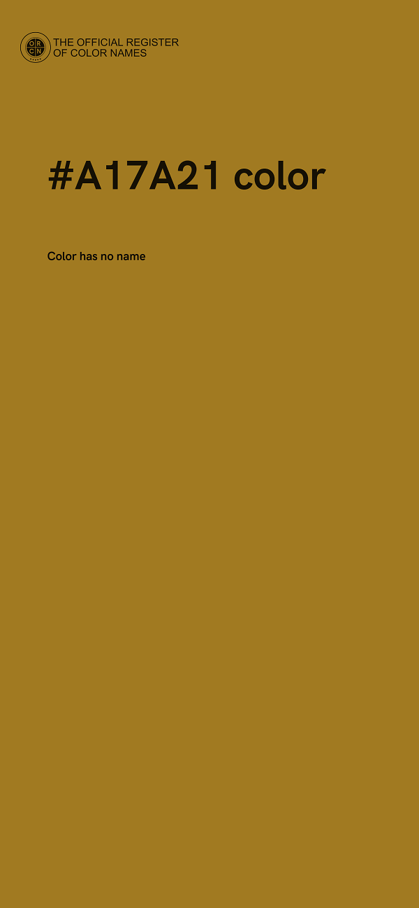 #A17A21 color image