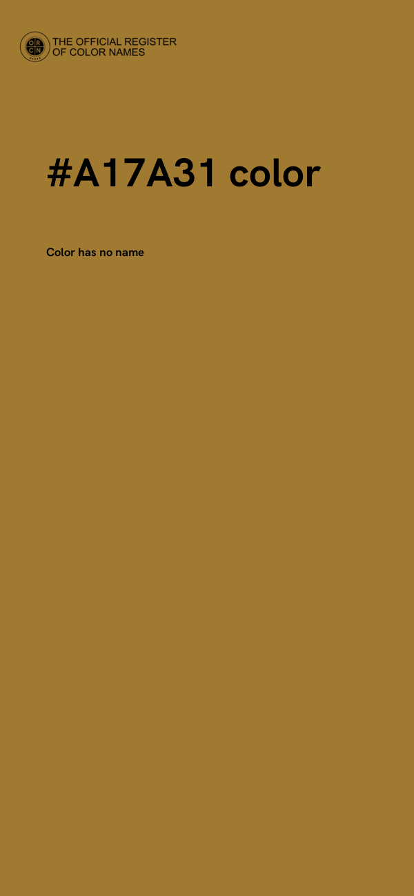 #A17A31 color image
