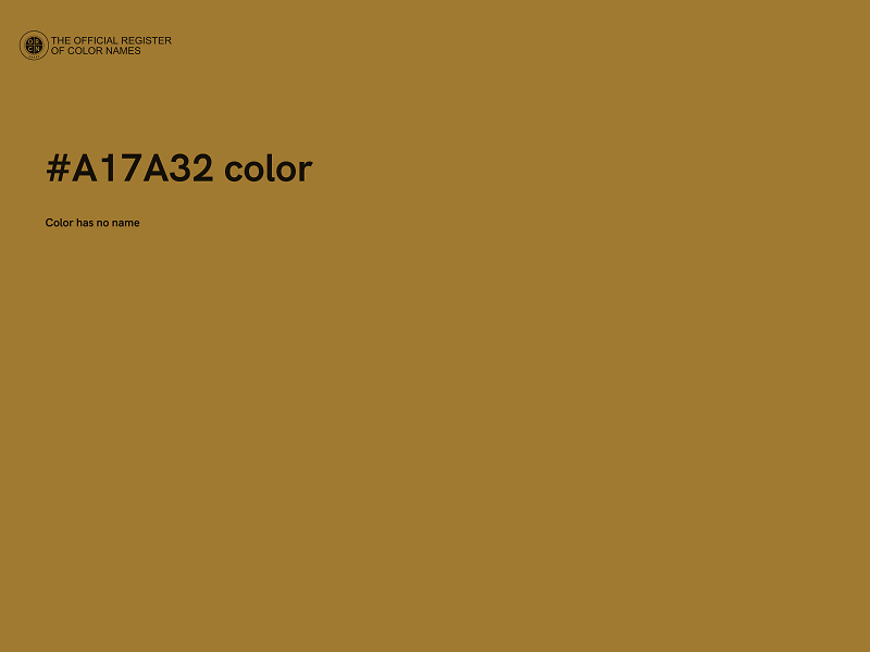 #A17A32 color image