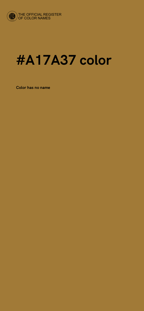 #A17A37 color image