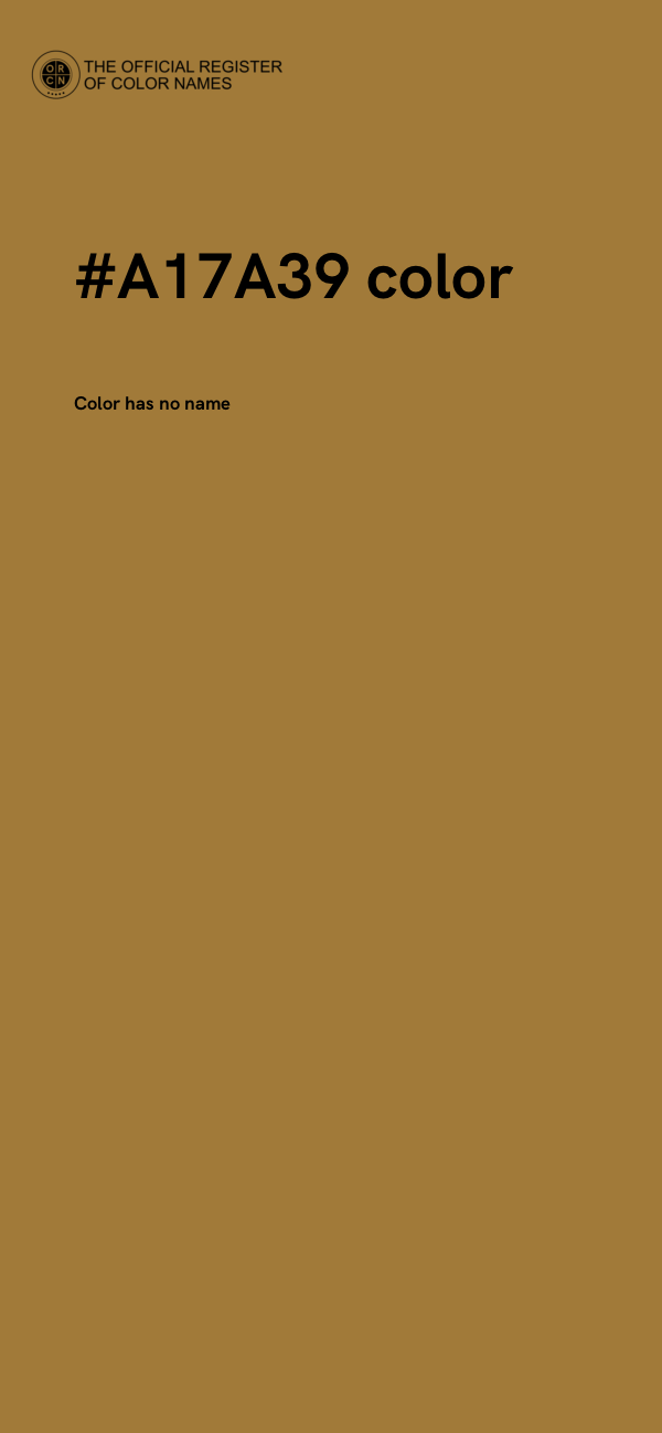 #A17A39 color image