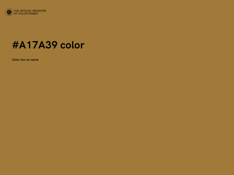 #A17A39 color image