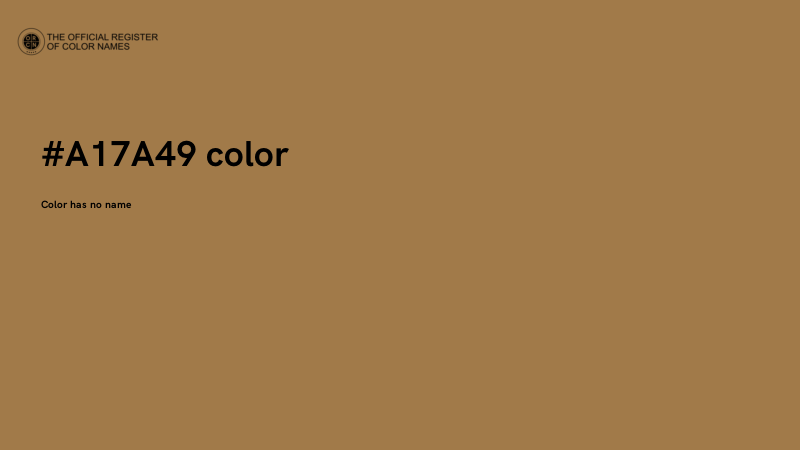 #A17A49 color image