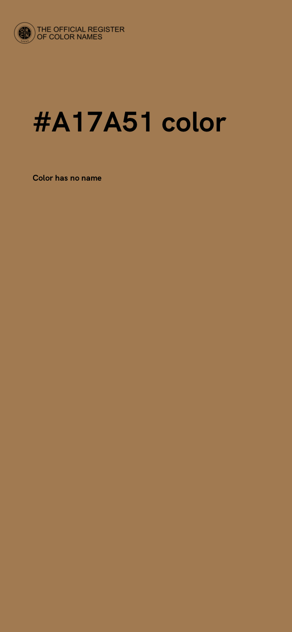 #A17A51 color image