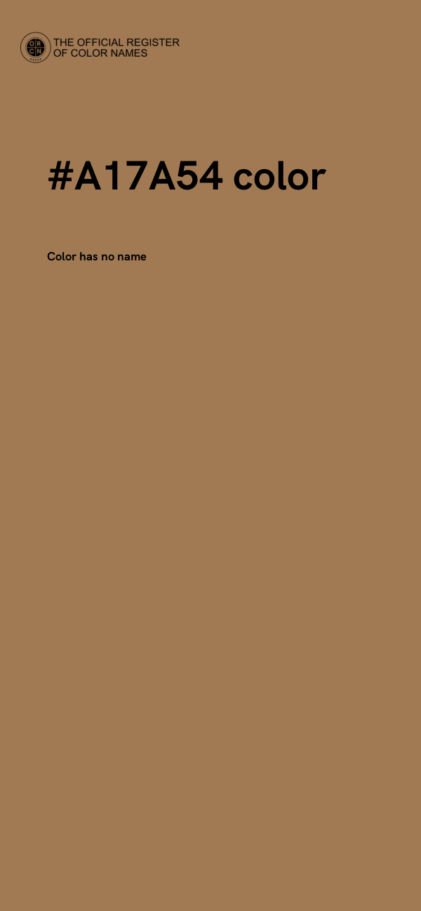 #A17A54 color image