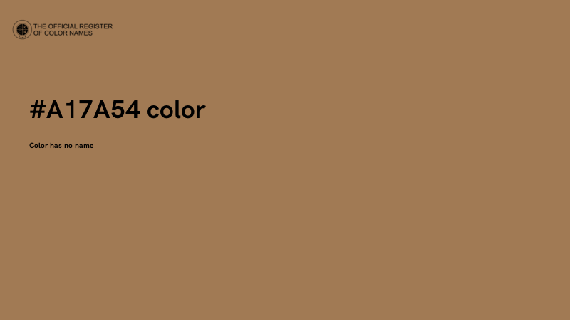 #A17A54 color image