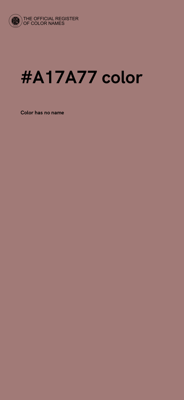 #A17A77 color image