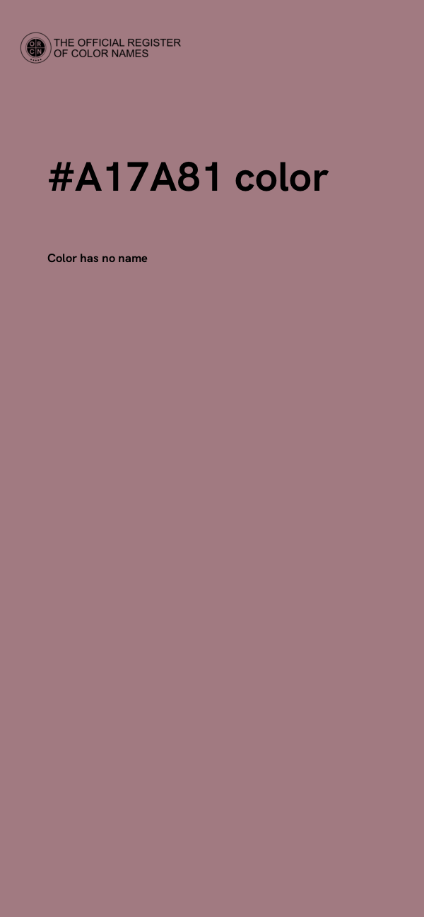 #A17A81 color image