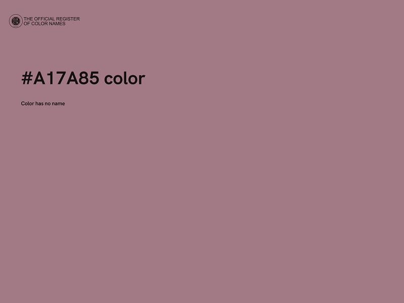 #A17A85 color image