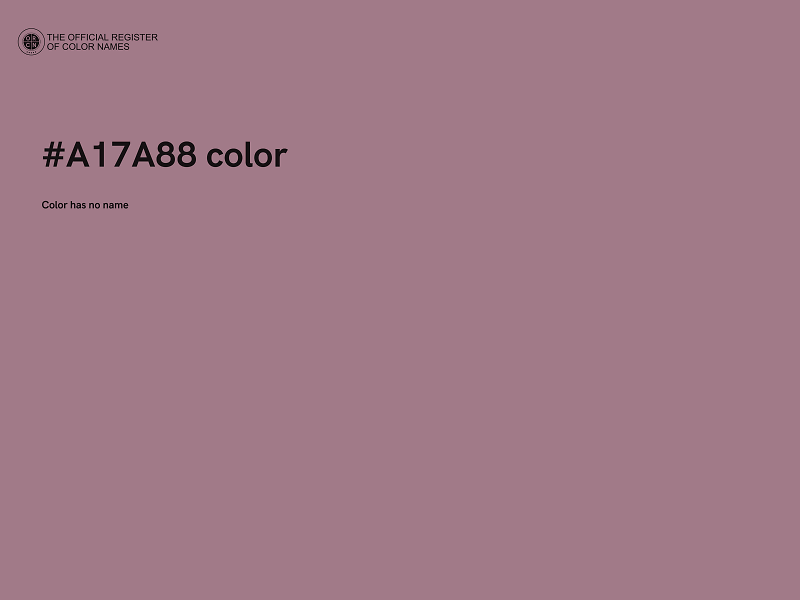 #A17A88 color image