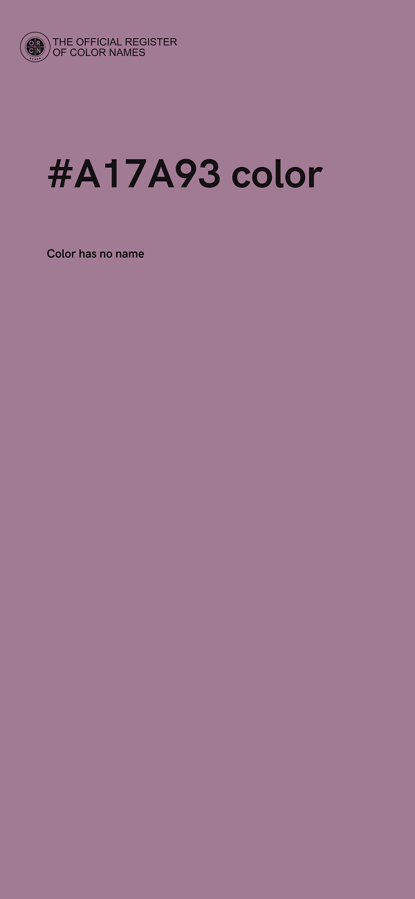 #A17A93 color image