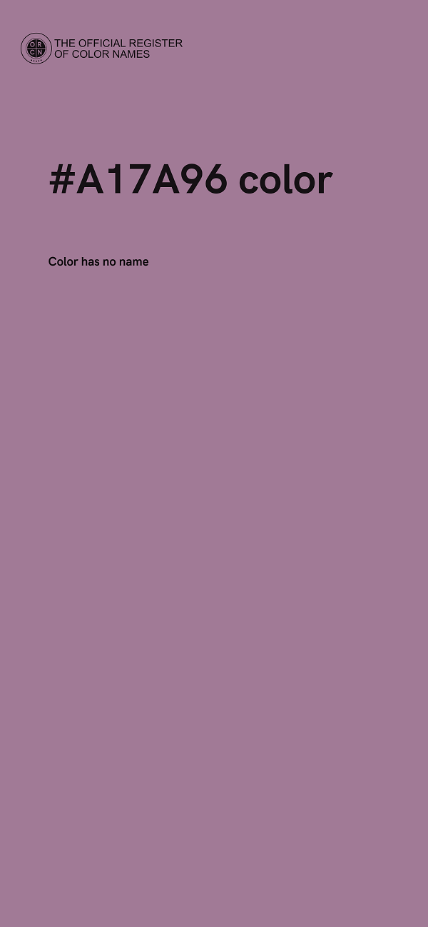 #A17A96 color image