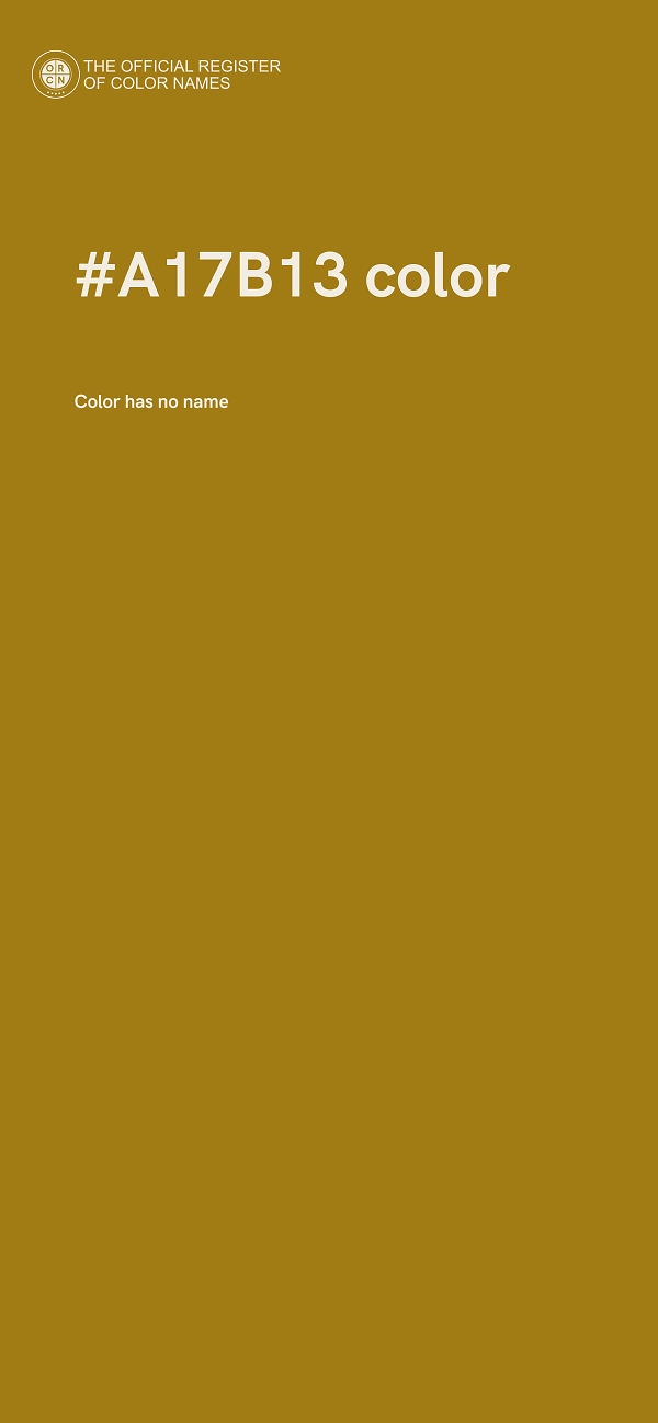 #A17B13 color image