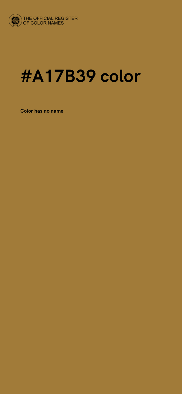 #A17B39 color image