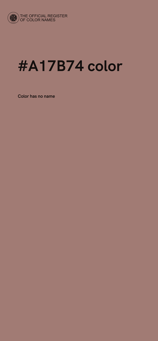 #A17B74 color image