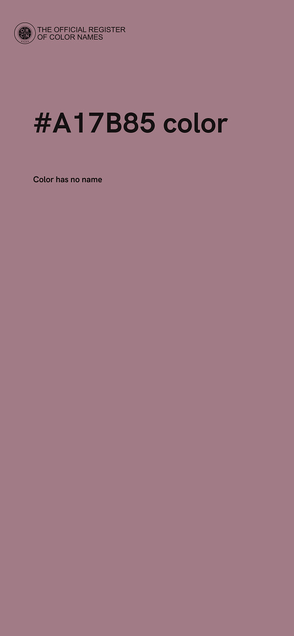 #A17B85 color image
