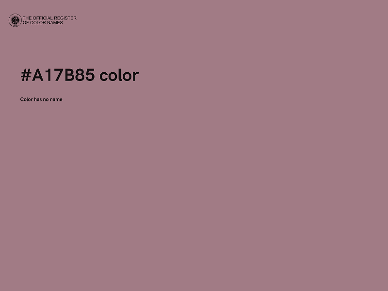 #A17B85 color image