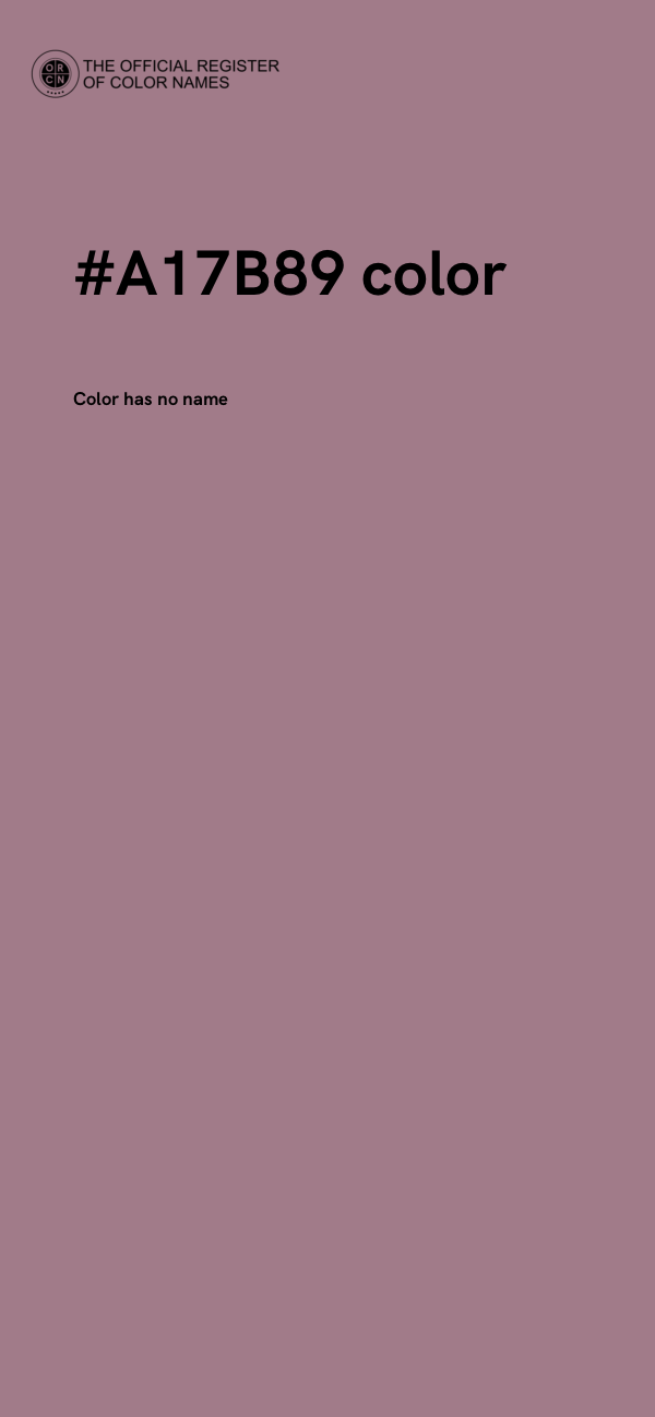 #A17B89 color image