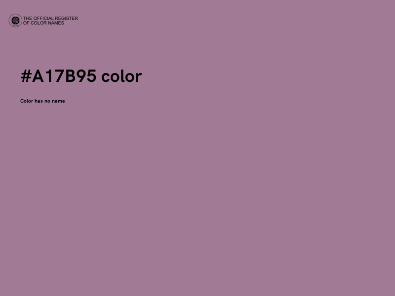 #A17B95 color image