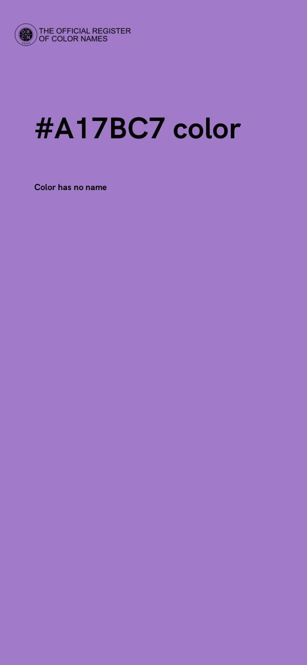 #A17BC7 color image
