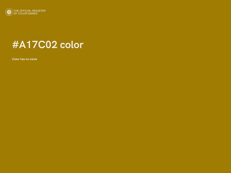 #A17C02 color image