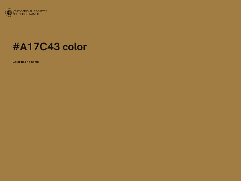 #A17C43 color image