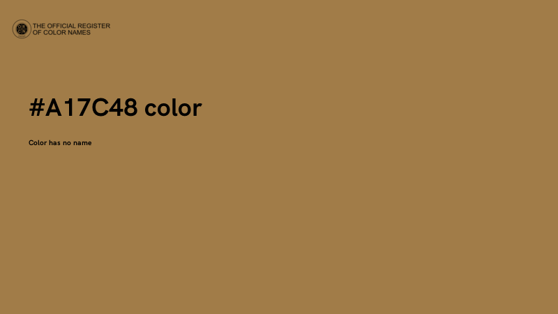 #A17C48 color image