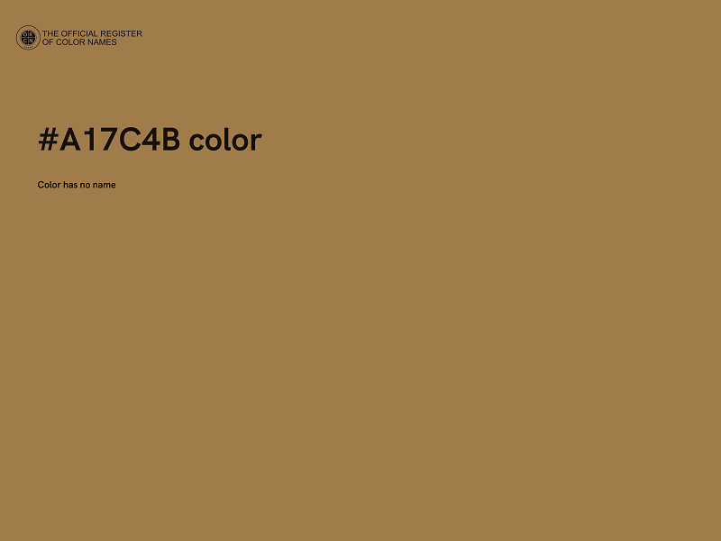 #A17C4B color image