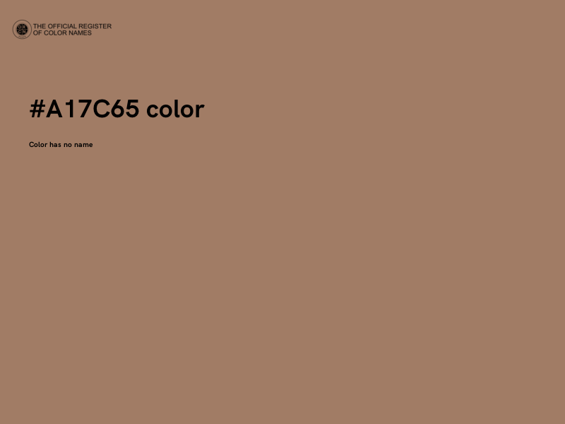 #A17C65 color image