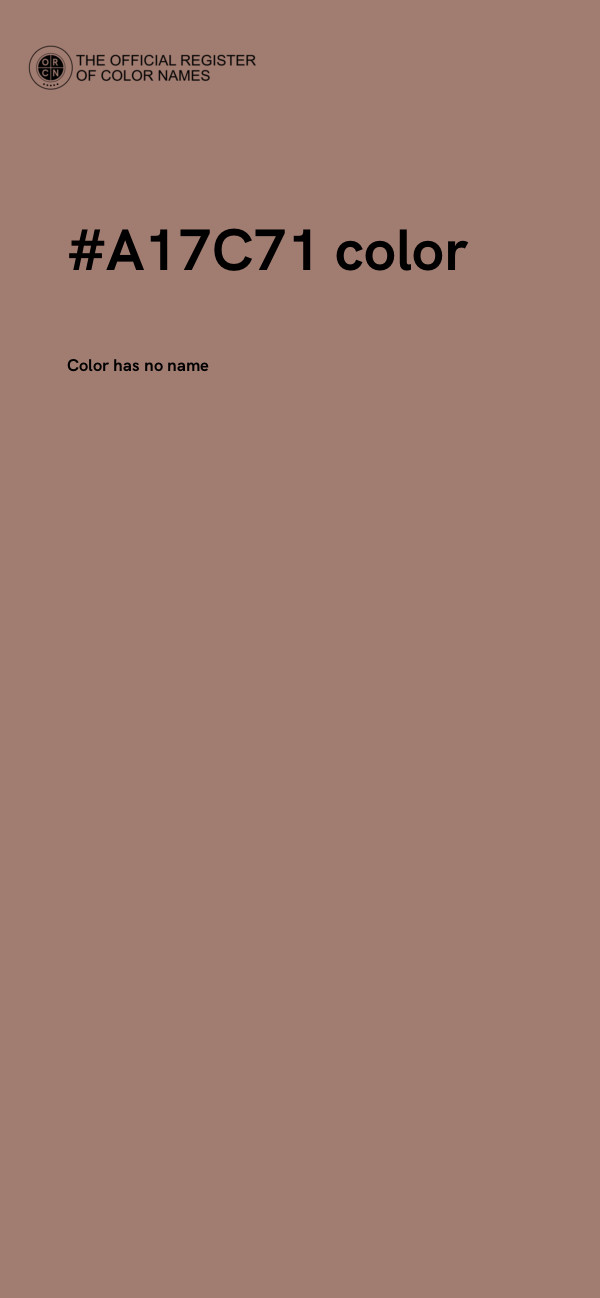 #A17C71 color image