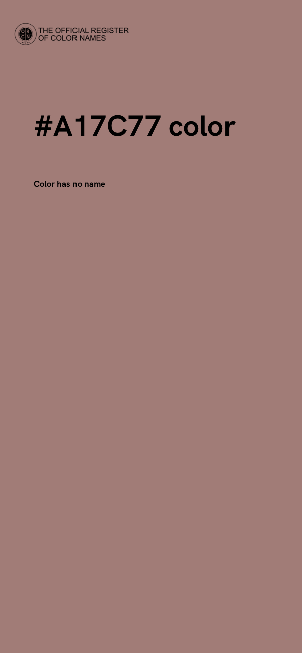 #A17C77 color image