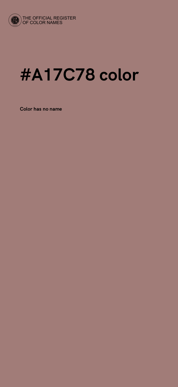 #A17C78 color image