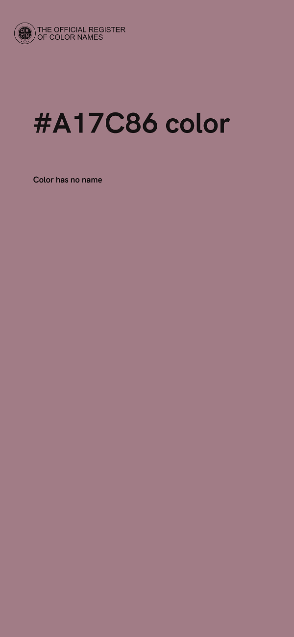 #A17C86 color image