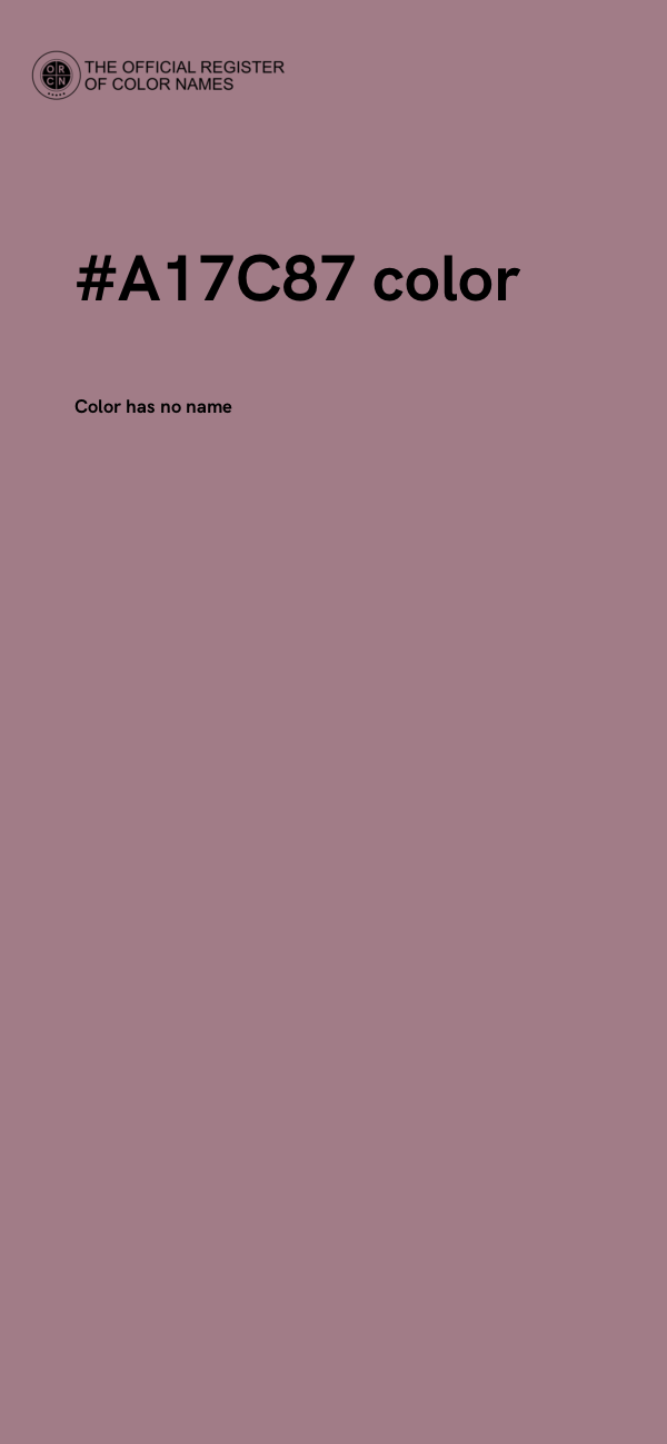 #A17C87 color image