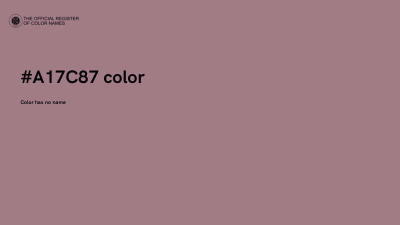 #A17C87 color image