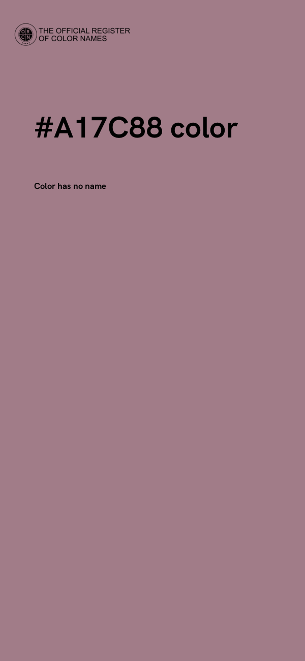 #A17C88 color image