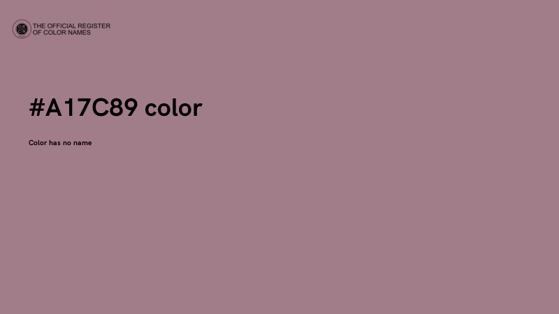 #A17C89 color image