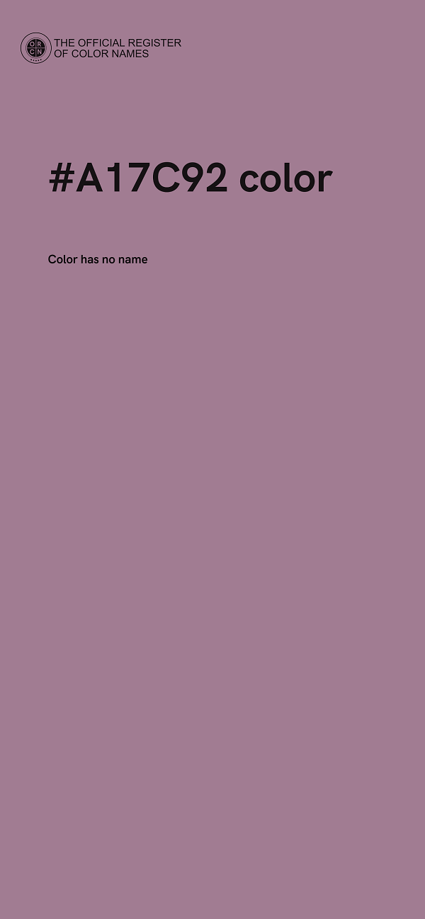 #A17C92 color image