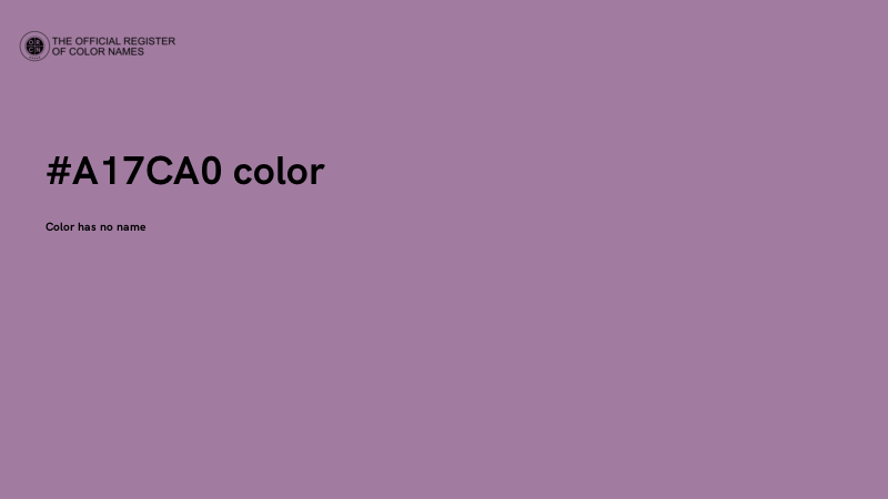 #A17CA0 color image